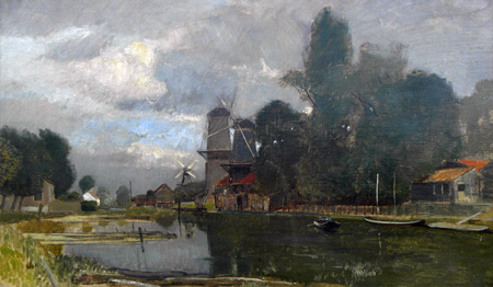 Windmühlen am Kanal