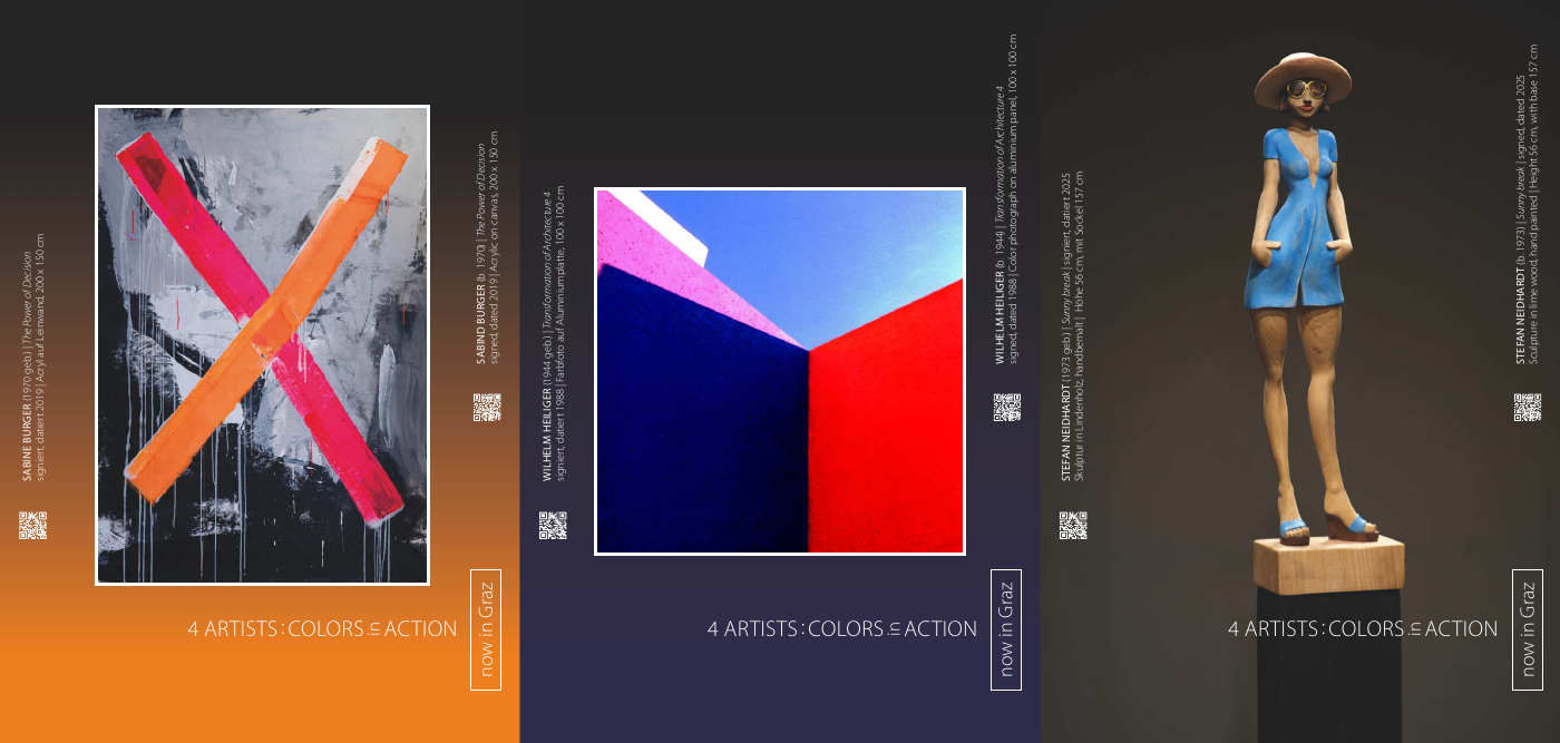 4 ARTISTS : COLORS in ACTION – now in Graz: Werke von Sabine Burger, Wilhelm Heiliger und Stefan Neidhardt